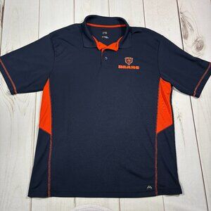 Chicago Bears NFL Men's TX3 Cool Blue Dri-Fit Polo Shirt with Logo Size Large